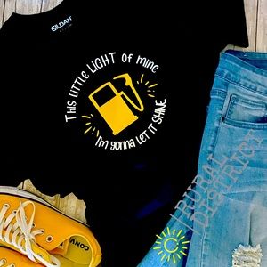 This little light of mine, I’m gonna let it shine gas light T-shirt, funny Tee